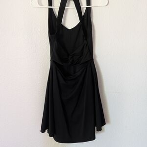 Chic Black Halter Mini Dress